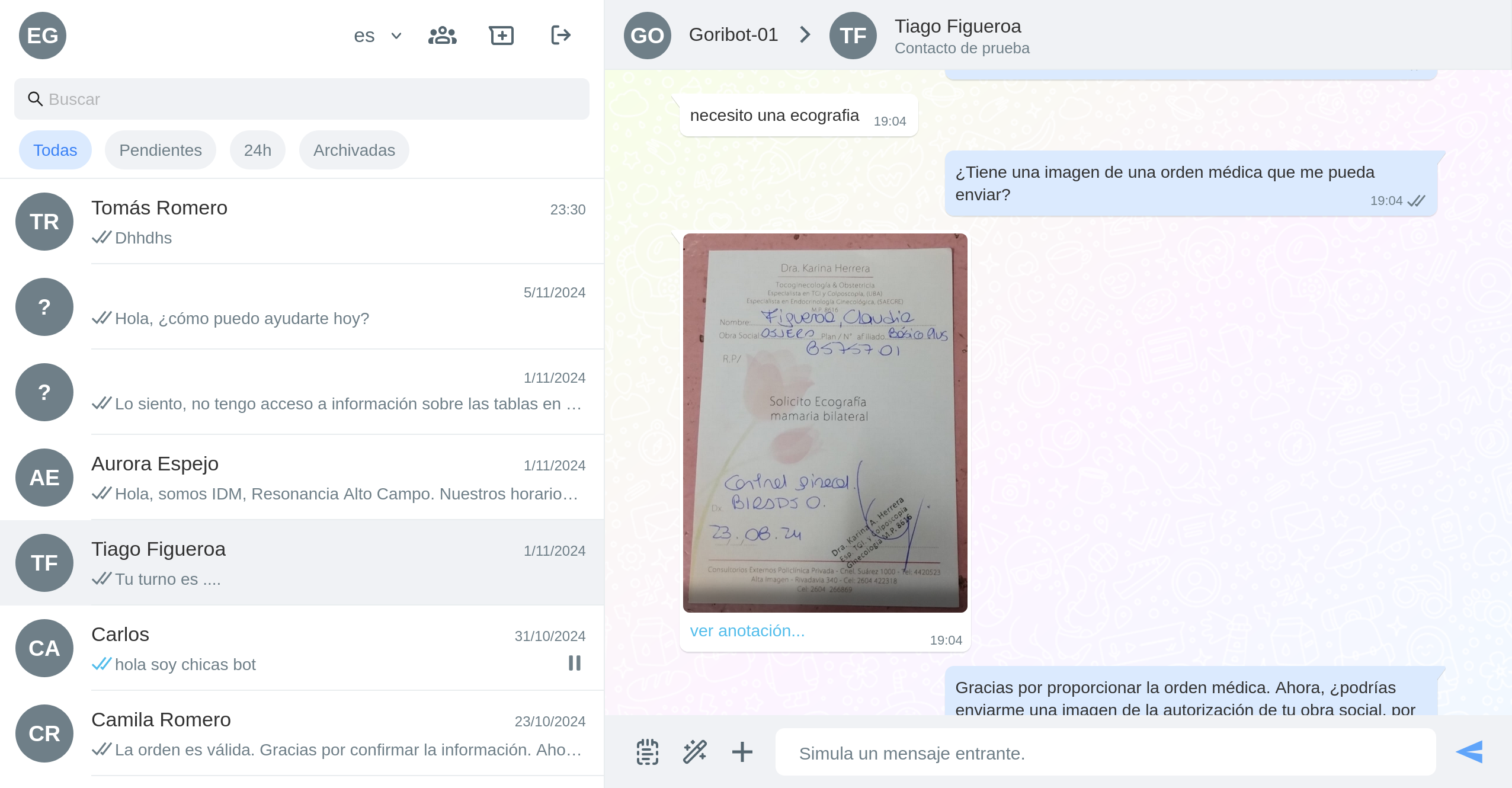 WhatsApp Web Interface